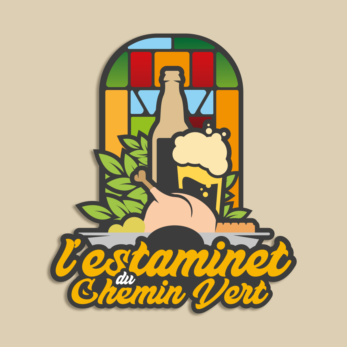 Proposition de logo pour l'estaminet du chemin vert