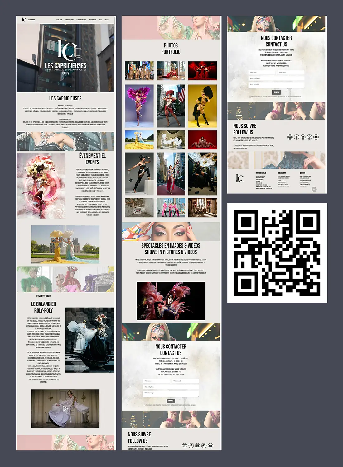 Le site internet de Les Capricieuses